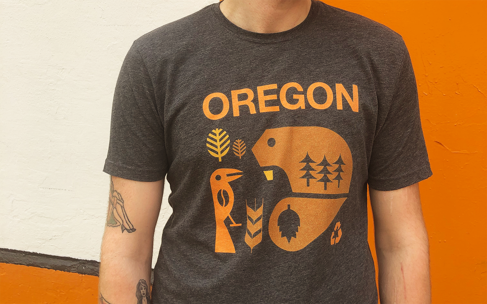 Oregon Stamp; Charcoal