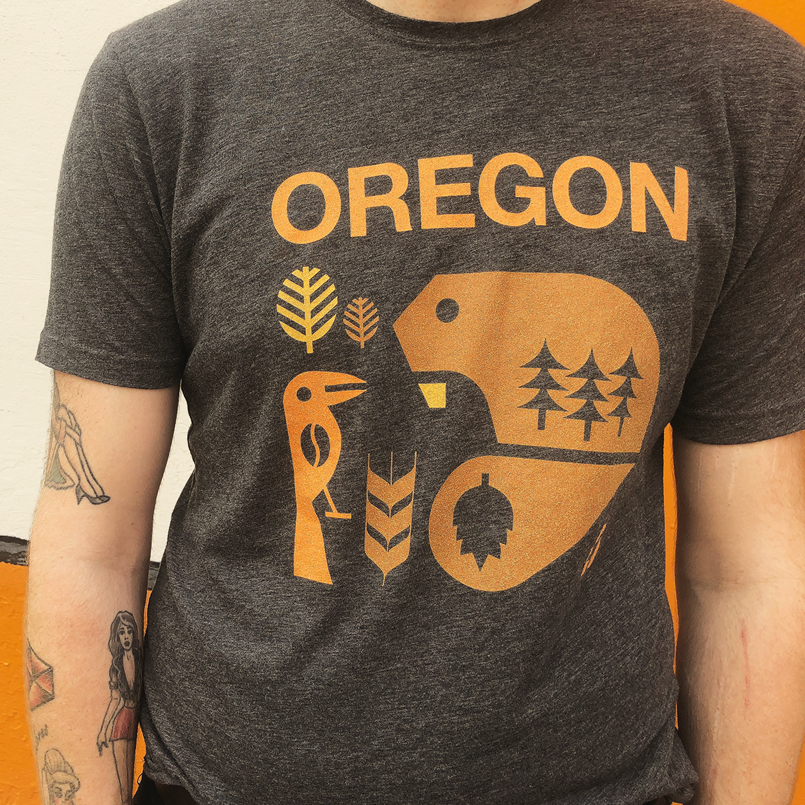 Oregon Stamp; Charcoal