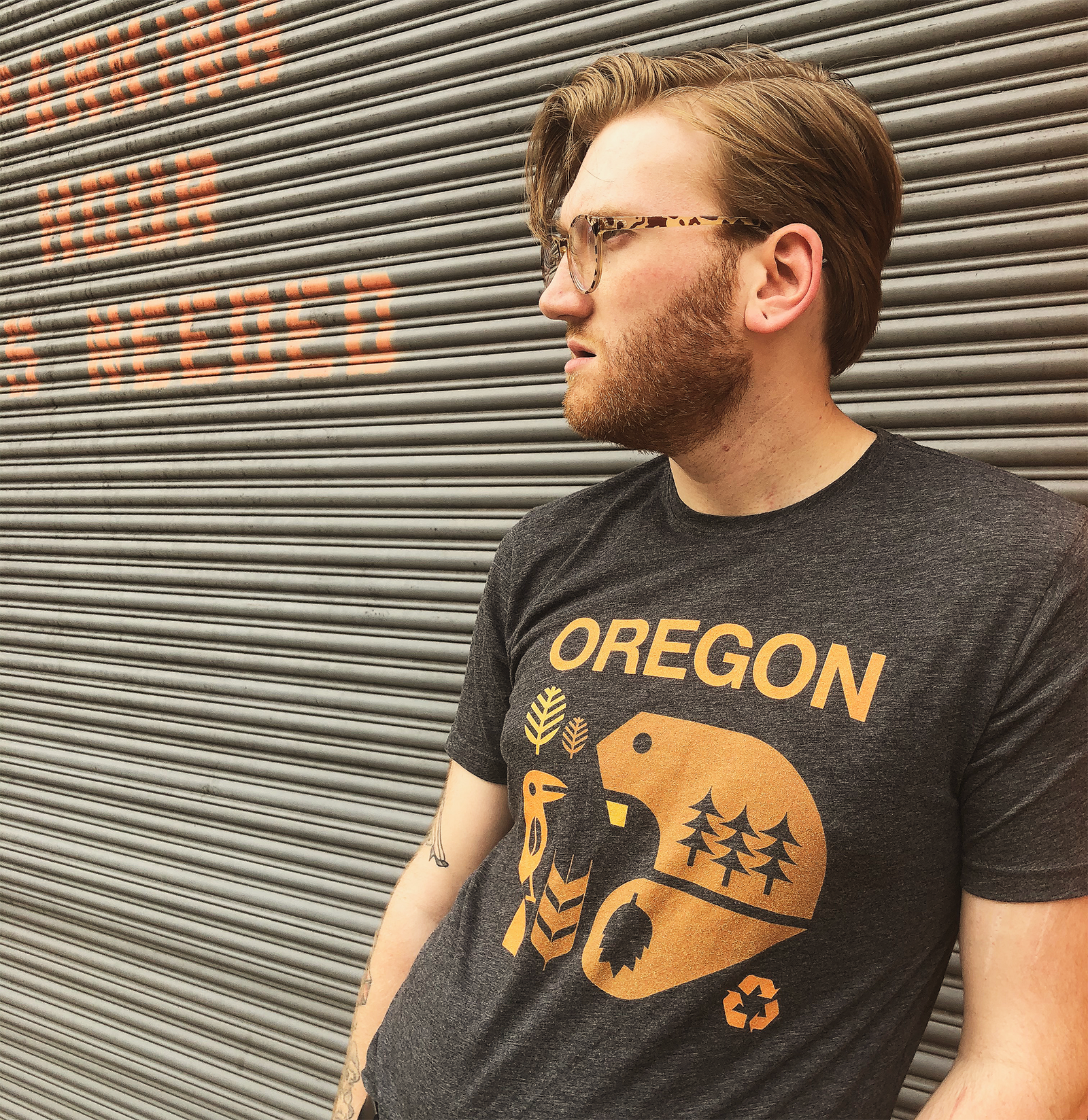 Oregon Stamp; Charcoal