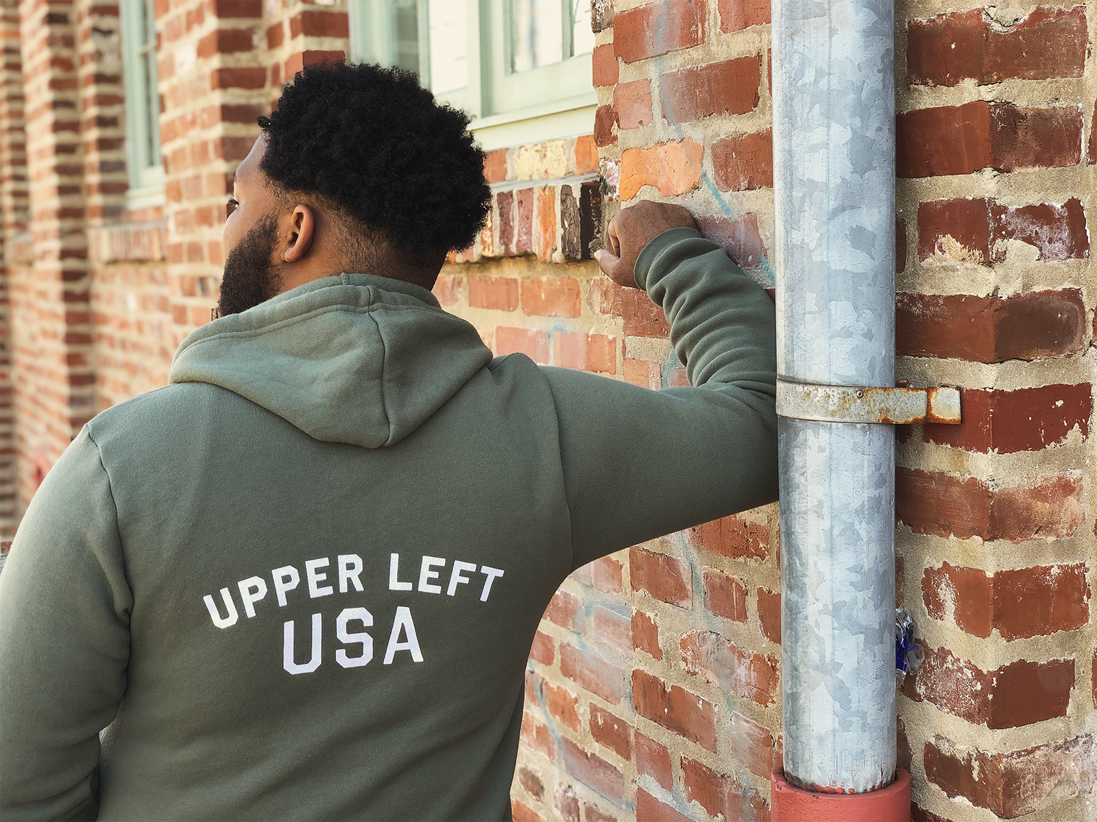 Upper Left Zip-Up Hoodie