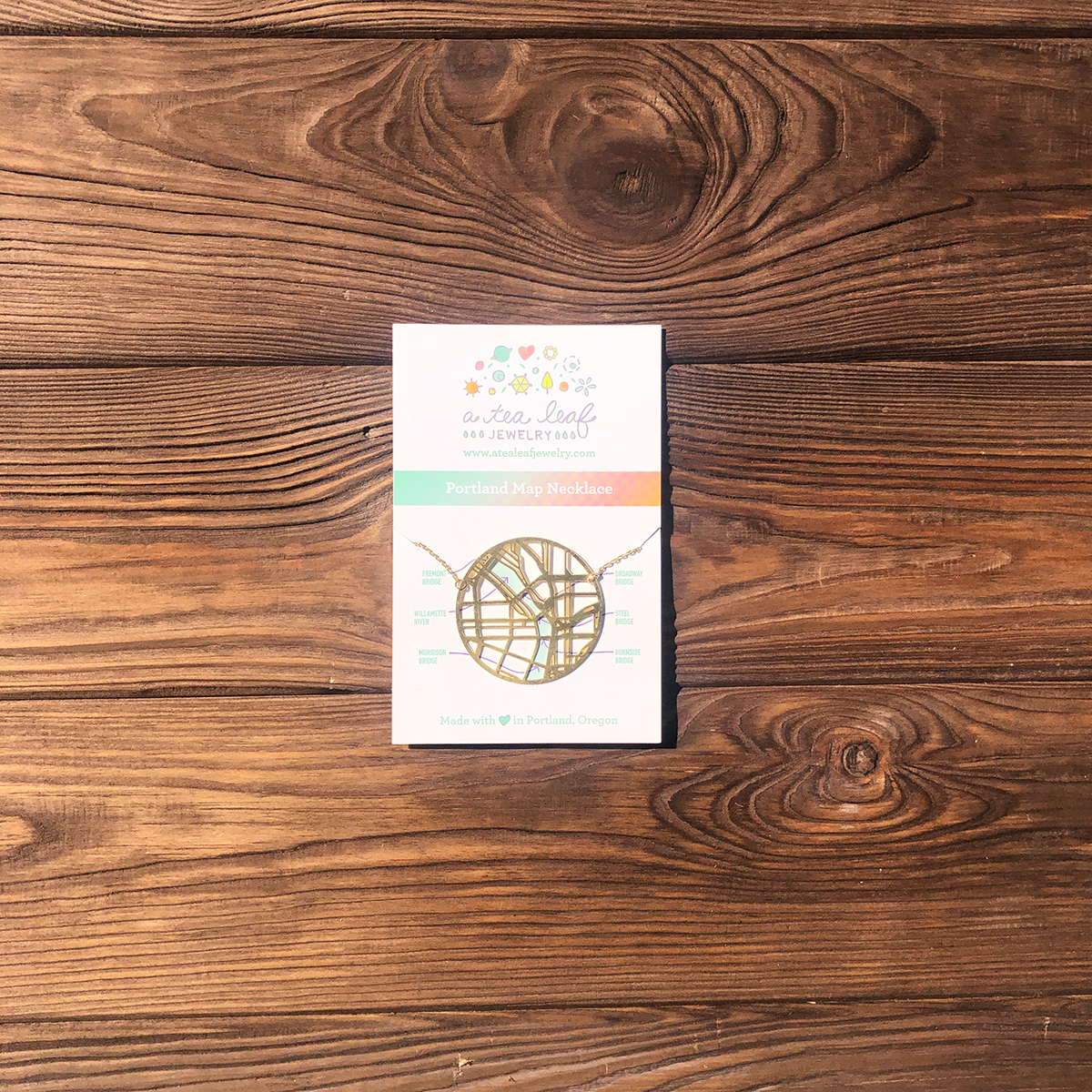 Portland Oregon Map Necklace