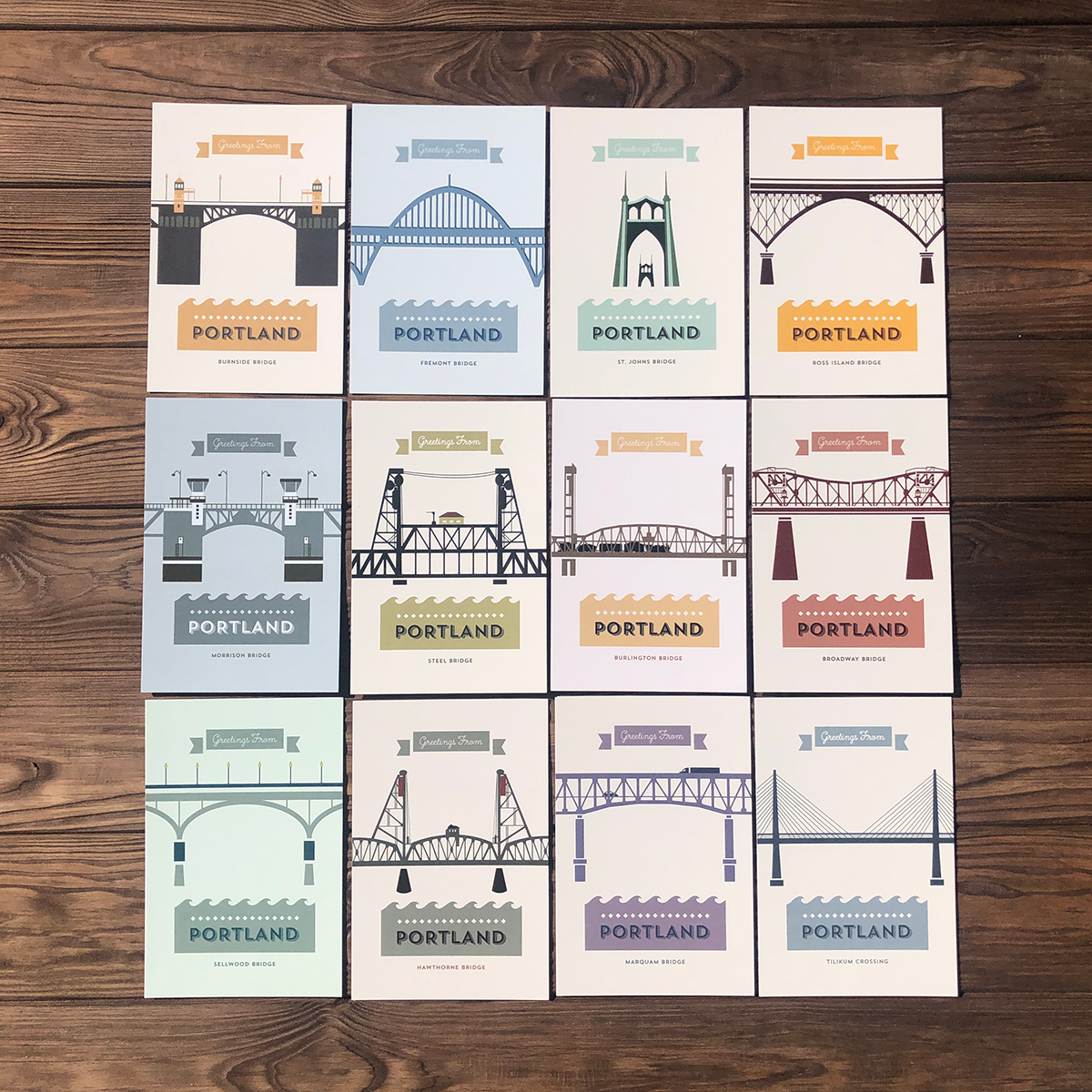 Portland Bridges Postcard Packs